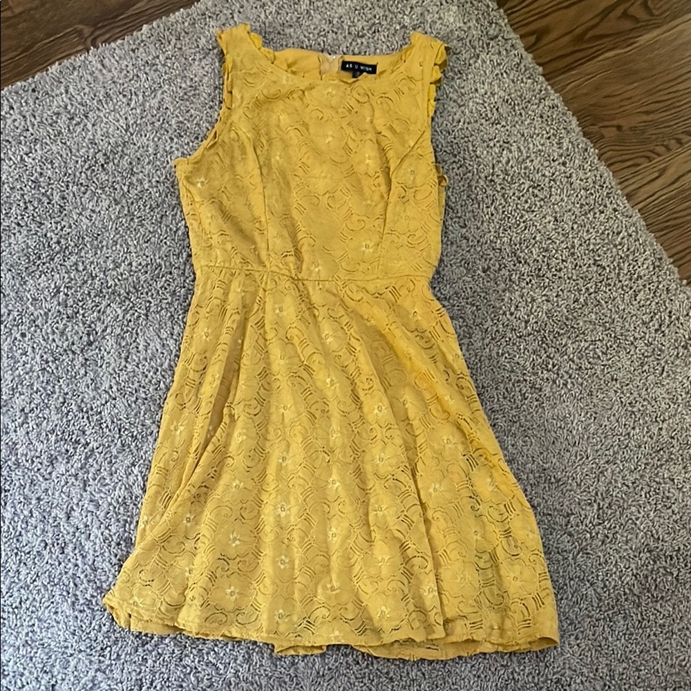 Yellow Sleeveless Mini dress